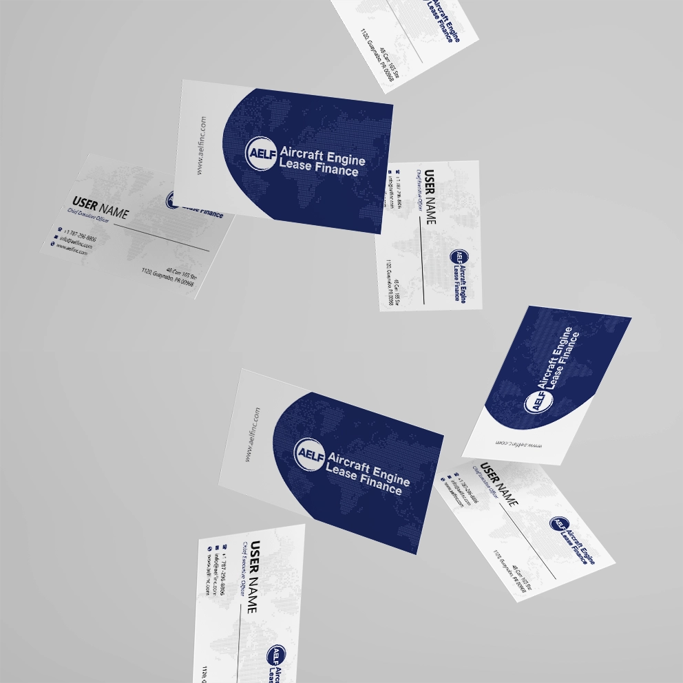 Preview of Aircraft Engine Lease Finance Business Card