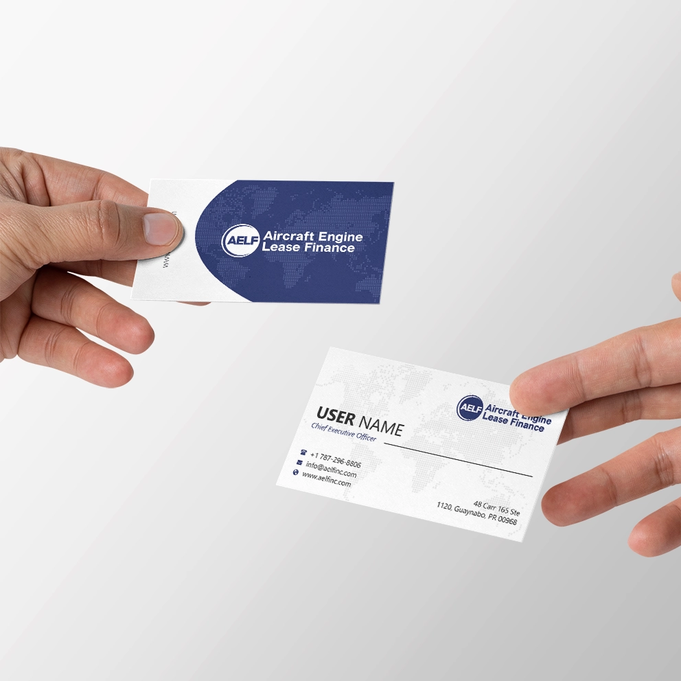 Preview of Aircraft Engine Lease Finance Business Card
