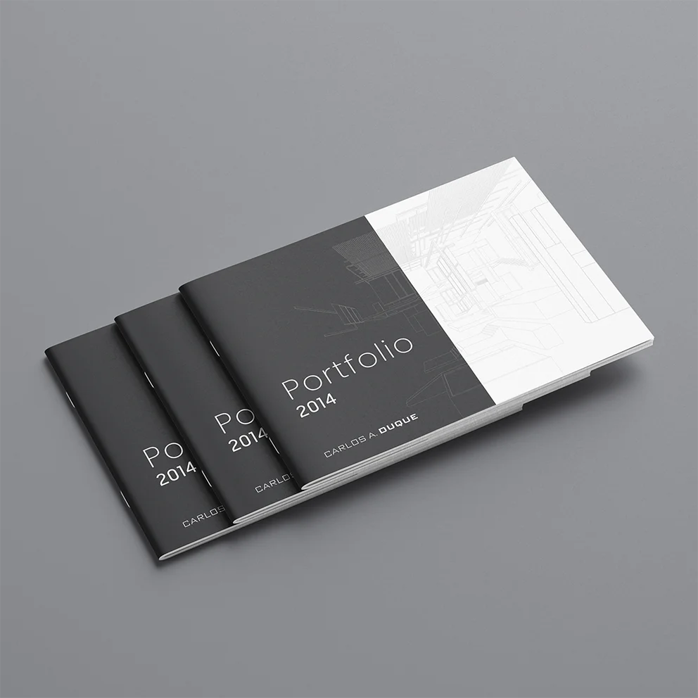 Main view of Carlos Architect Portfolio booklet - Cover design
