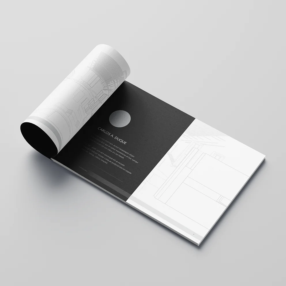 Thumbnail 2: Carlos Architect Portfolio booklet - Inner spread 1