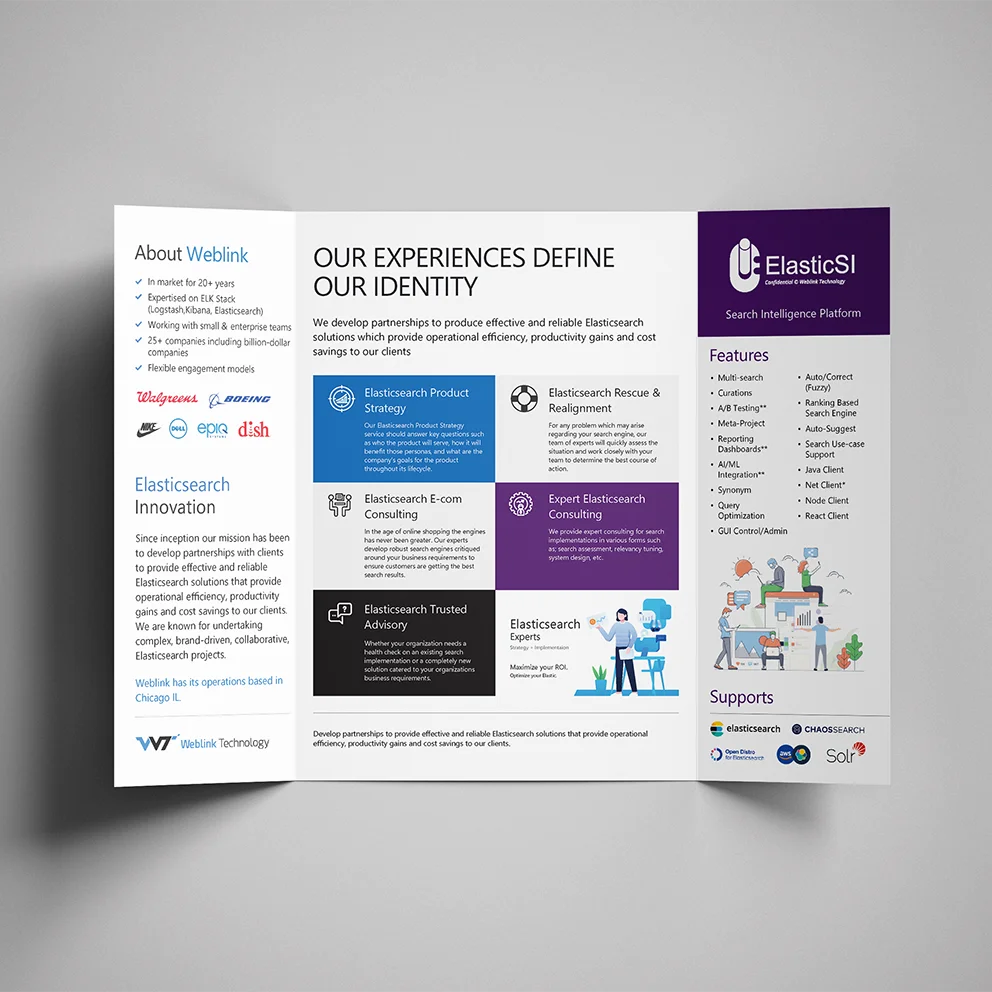 Main view of the elasticsearch brochure