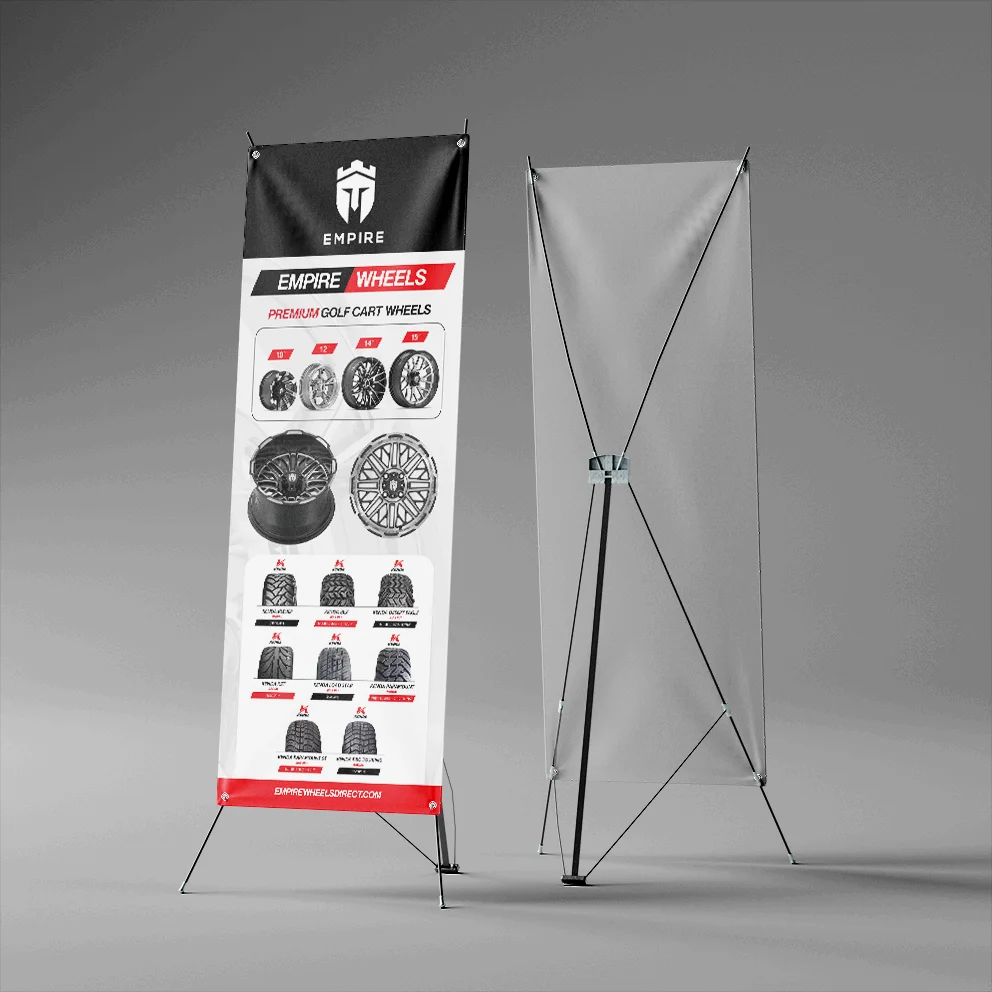 Preview of EMPIRE Wheels Stand Banner Design