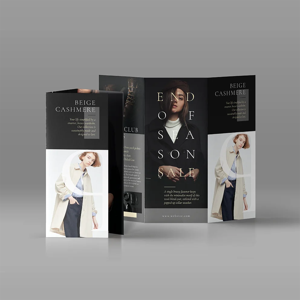 Main view of fashion brochure