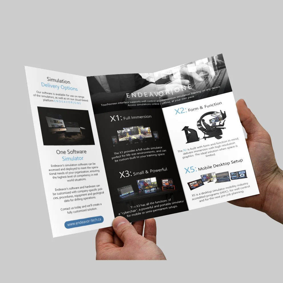 Thumbnail 2: oil and gas simulator brochure design