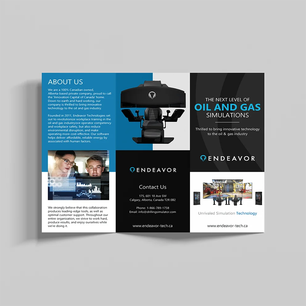 Thumbnail 4: oil and gas simulator brochure design